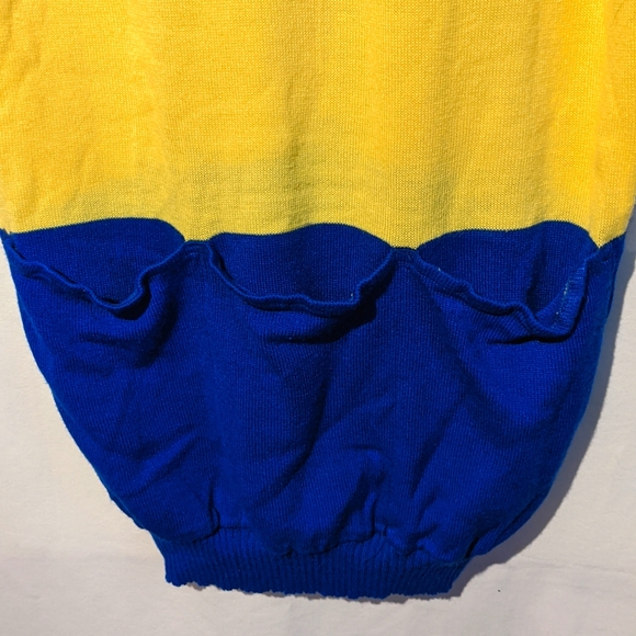 Vintage 70's colour block acrylic cycling jersey - Picture 4 of 5